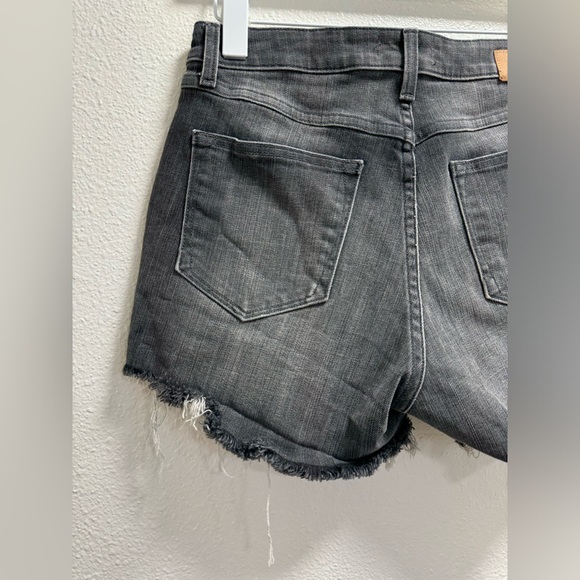 Father’s Daughter Tobi High Rise Jean Shorts Stretch Denim Fray Smolder Gray 26 - Picture 5 of 8